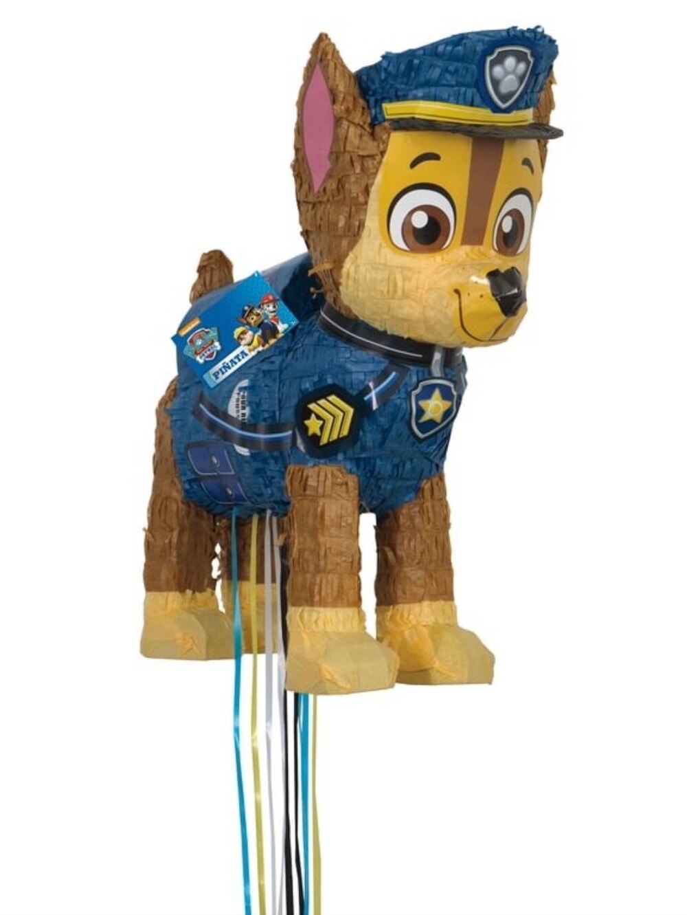 Paw Patrol Chase Pull-String PiΓ±ata - Blue & Brown